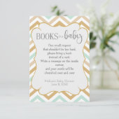 Carte D'accompagnement Pastel Gold et Green Zig Zag Neutral Baby Books (Debout devant)