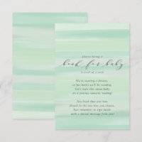 Pastel Green Stripes Livre pour Baby Card
