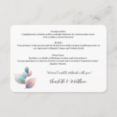 Carte D'accompagnement Pastel Iridescente Feuille Mariage Dreamy Pastels (Dos)