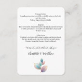 Carte D'accompagnement Pastel Iridescente Feuille Mariage Dreamy Pastels (Dos)