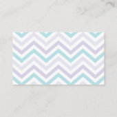 Carte D'accompagnement Pastel Lavender et Aqua Zig Zag Baby (Dos)