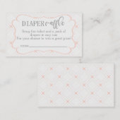 Carte D'accompagnement Pastel Peach et crème Refus de couches géométrique (Devant / Derrière)