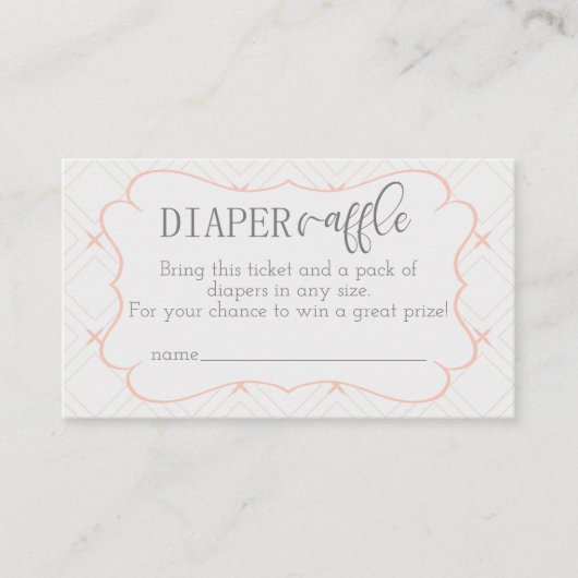 Carte D'accompagnement Pastel Peach et crème Refus de couches géométrique (Devant)