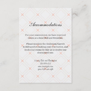 Carte D'accompagnement Pastel Peach et Gold Géométrique