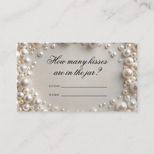 Carte D'accompagnement Pastel Pearl Combien de baisers jeu nuptiale (Devant)