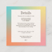 Carte D'accompagnement Pastel Pink Gradient Retro Mariage élégant (Devant)