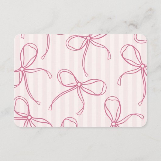 Carte D'accompagnement Pastel Pink Lace Lingerie Shower Details (Dos)