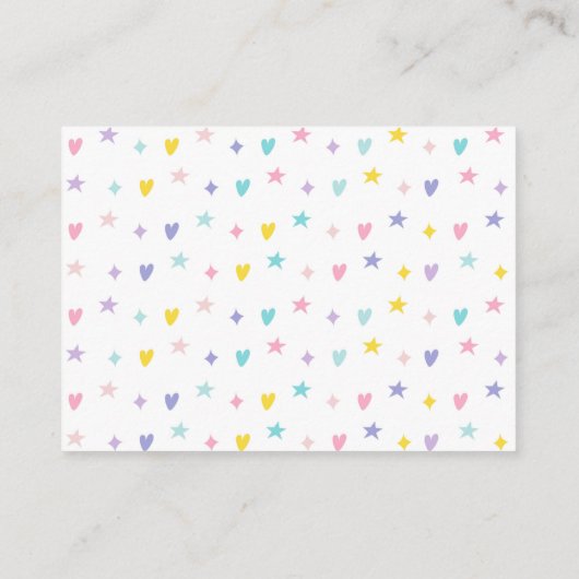Carte D'accompagnement Pastel Rainbow Clouds Baby shower Demande de réser (Dos)