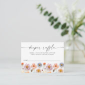 Carte D'accompagnement Pastel Rose Fleur sauvage Baby shower Déchets Raff (Debout devant)