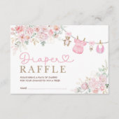 Carte D'accompagnement Pastel Rose Floral Bébé Fille Vêtements Déchets Ra (Devant)