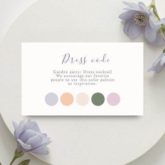 Carte D'accompagnement  Pastel Script Wedding Attire