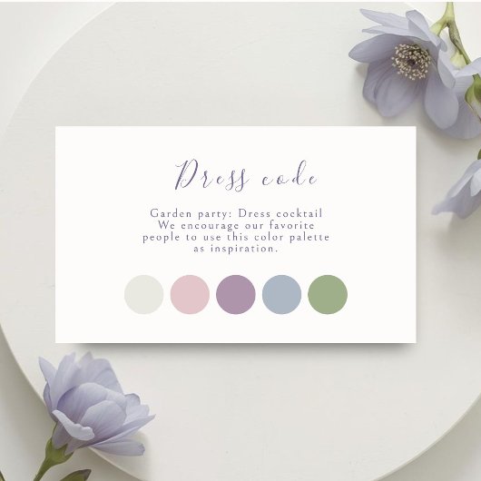 Carte D'accompagnement  Pastel Script Wedding Attire