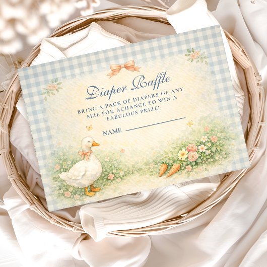 Carte D'accompagnement Pastel Silly Goose Farm Diapper Raffle