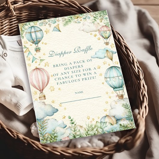 Carte D'accompagnement Pastel Sky Adventure Diapper Raffer