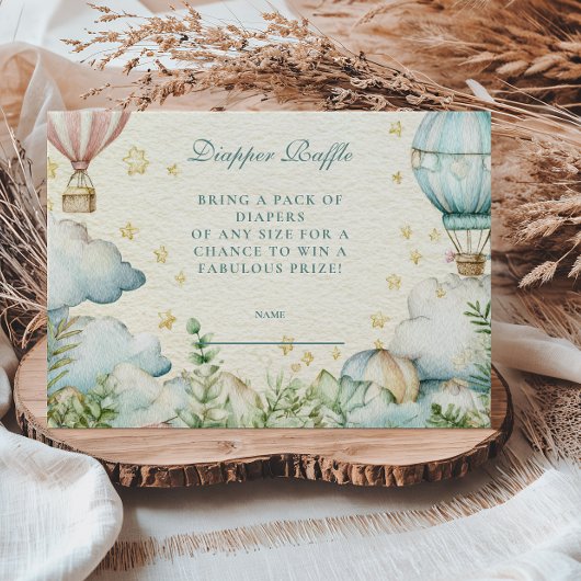 Carte D'accompagnement Pastel Sky Adventure Diapper Raffer
