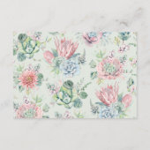Carte D'accompagnement Pastel Succulents Garland Détails du Mariage (Dos)