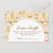 Carte D'accompagnement Pastel Tropical Animals Diapper Raffle (Devant)