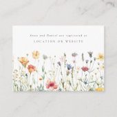 Carte D'accompagnement Pastel Wildflower Wedding Registry Enclosure (Devant)