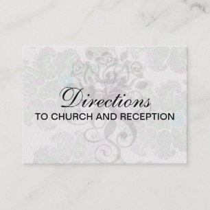 Carte D'accompagnement pastels ressort floral damassé