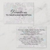 Carte D'accompagnement pastels ressort floral damassé (Devant / Derrière)