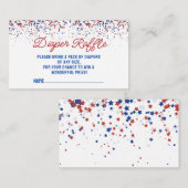 Carte D'accompagnement Patriotique All American Stars Diaper Raffle Jeu (Devant / Derrière)