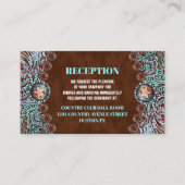 Carte D'accompagnement pays brun turquoise direction mariage ouest (Devant)