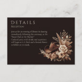 Carte D'accompagnement Pays élégant moderne Ouest- Floral (Devant)