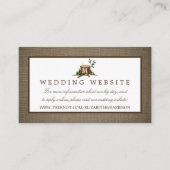 Carte D'accompagnement Pays Monogram Tree & Burlap Site Mariage (Devant)