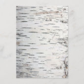 Carte D'accompagnement Pays Rustic Birch Tree Bark Mariage (Dos)