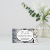 Carte D'accompagnement Pays Rustic Birch Tree Site Mariage Insérer (Debout devant)