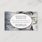 Carte D'accompagnement Pays Rustic Birch Tree Site Mariage Insérer (Devant)