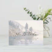 Carte D'accompagnement Paysage aquarellé bleu tranquille (Debout devant)