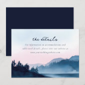 Carte D'accompagnement Paysage calme à l'aquarelle dans les tons pastel (Devant / Derrière)