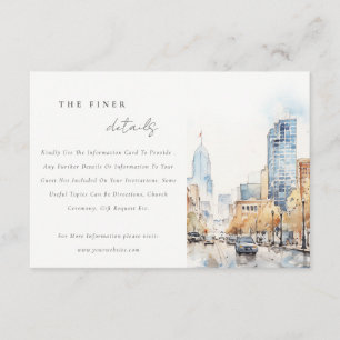 Carte D'accompagnement Paysage de mariage de détail d'Indianapolis Indian