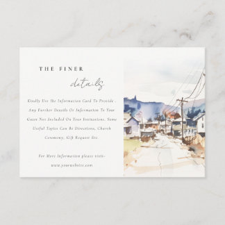 Carte D'accompagnement Paysage de mariage détaillé à Asheville Caroline d