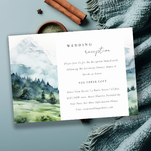 Carte D'accompagnement Paysage de neige douce Réception de mariage