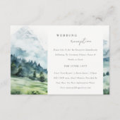 Carte D'accompagnement Paysage de neige douce Réception de mariage (Devant)