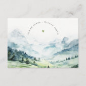 Carte D'accompagnement Paysage de neige douce Réception de mariage (Dos)