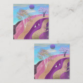 Carte D'accompagnement Paysage des fleurs du printemps (Devant / Derrière)