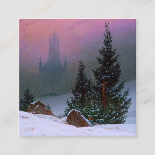 Carte D'accompagnement Paysage d'hiver Caspar David Friedrich (Devant)