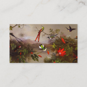 Carte D'accompagnement Paysage tropical avec dix colibris