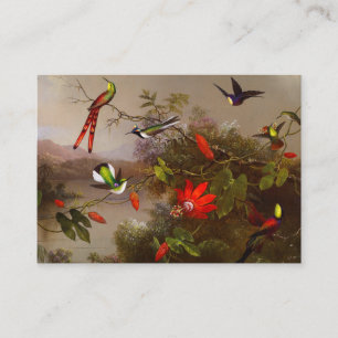 Carte D'accompagnement Paysage tropical avec dix colibris