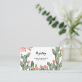 Carte D'accompagnement Peach Cactus Floral Registry Insertion (Debout devant)