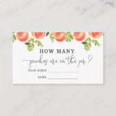 Carte D'accompagnement Peach devine combien de pêches sont dans le bocal (Devant)