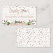 Carte D'accompagnement Peach Floral écran douche nuptiale (Devant / Derrière)