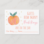 Carte D'accompagnement Peach Gold Devine Combien De Jeu (Devant)