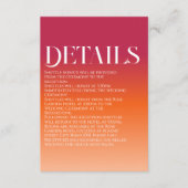 Carte D'accompagnement Peach Maroon Sunset Gradient Ombre Classé (Devant)