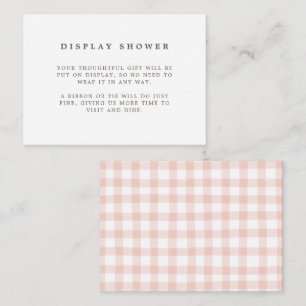 Carte D'accompagnement Peach Pink En vichy Motif