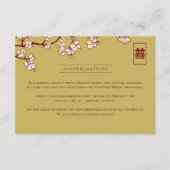 Carte D'accompagnement Peach/Plum Blossoms And Double Happiness Wedding (Devant)