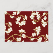 Carte D'accompagnement Peach/Plum Blossoms And Double Happiness Wedding (Dos)